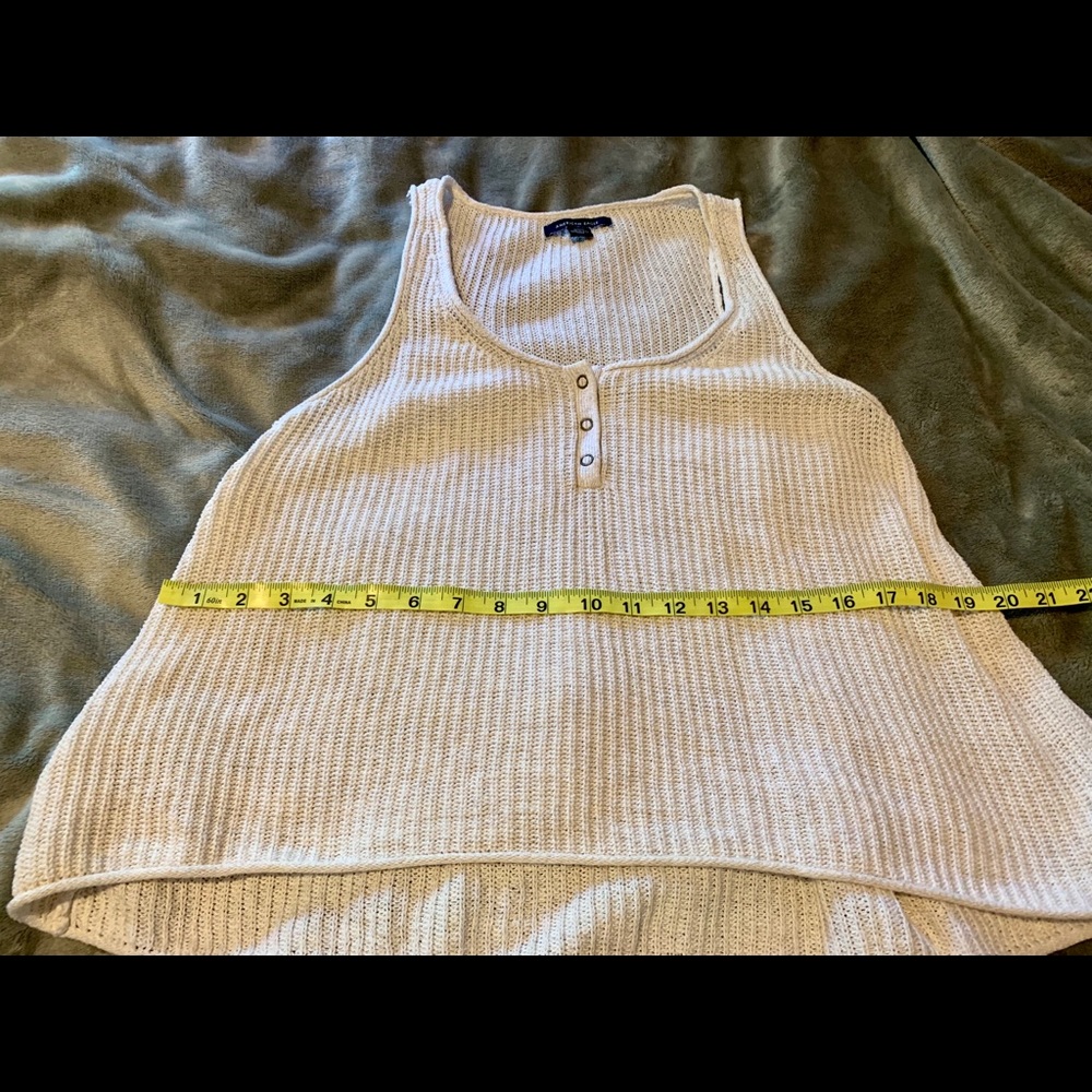 American Eagle white sweater tank size M (Juniors) - Picture 4 of 7